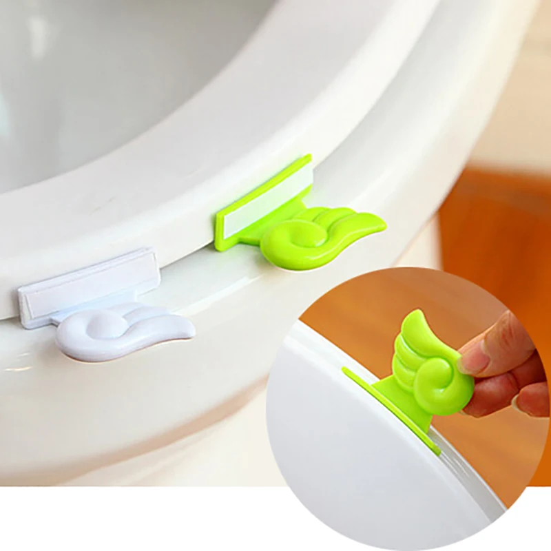 Toilet Lid Lifting Device Smooth Holder Cute Wing Durable Hygienic Manual Seat Supplies Toilet Cover Lifter Clamshell