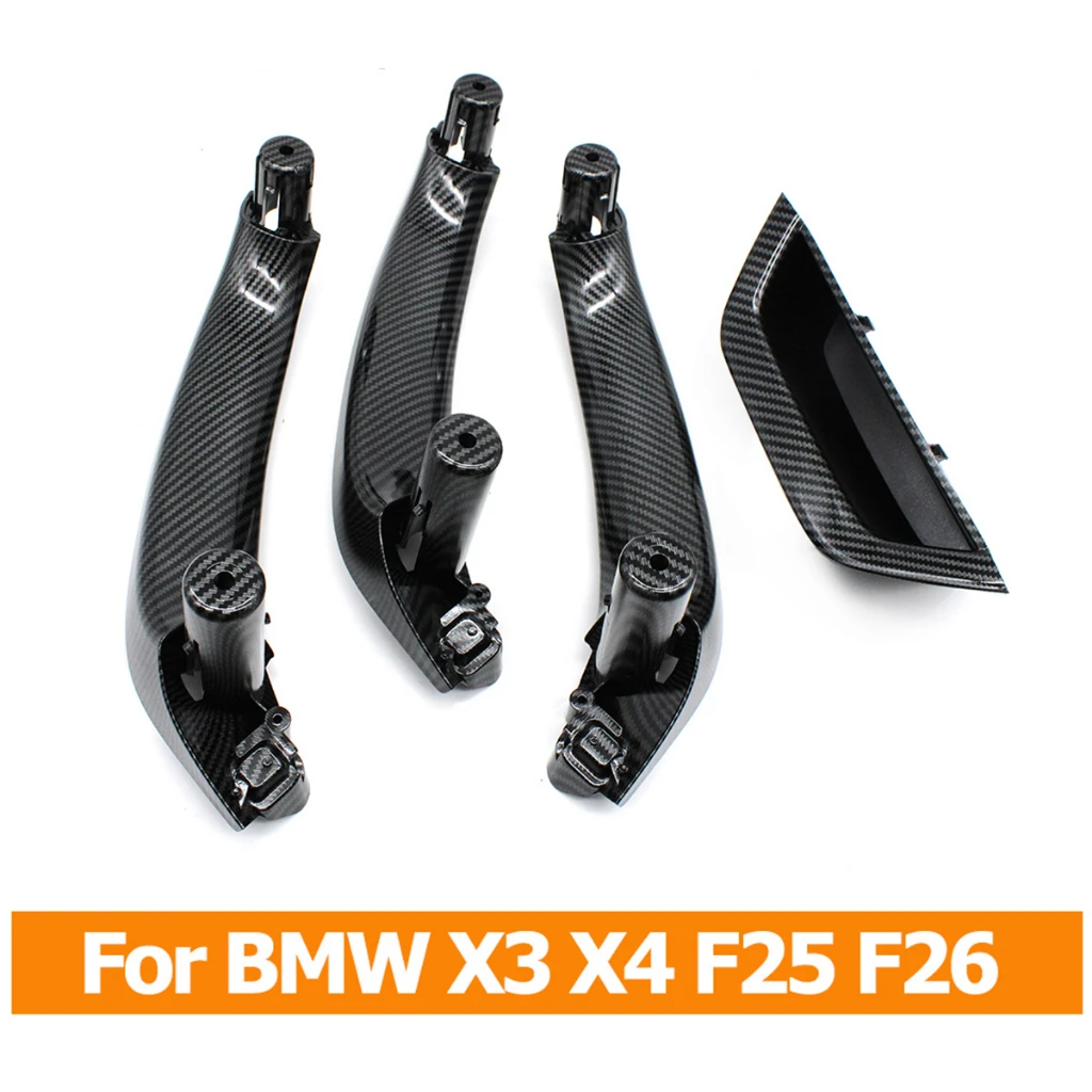 LHD RHD Carbon Fiber Door Inner Handle Replacement Kit Suitable For BMW X3 X4 F25 F26 2010-2017