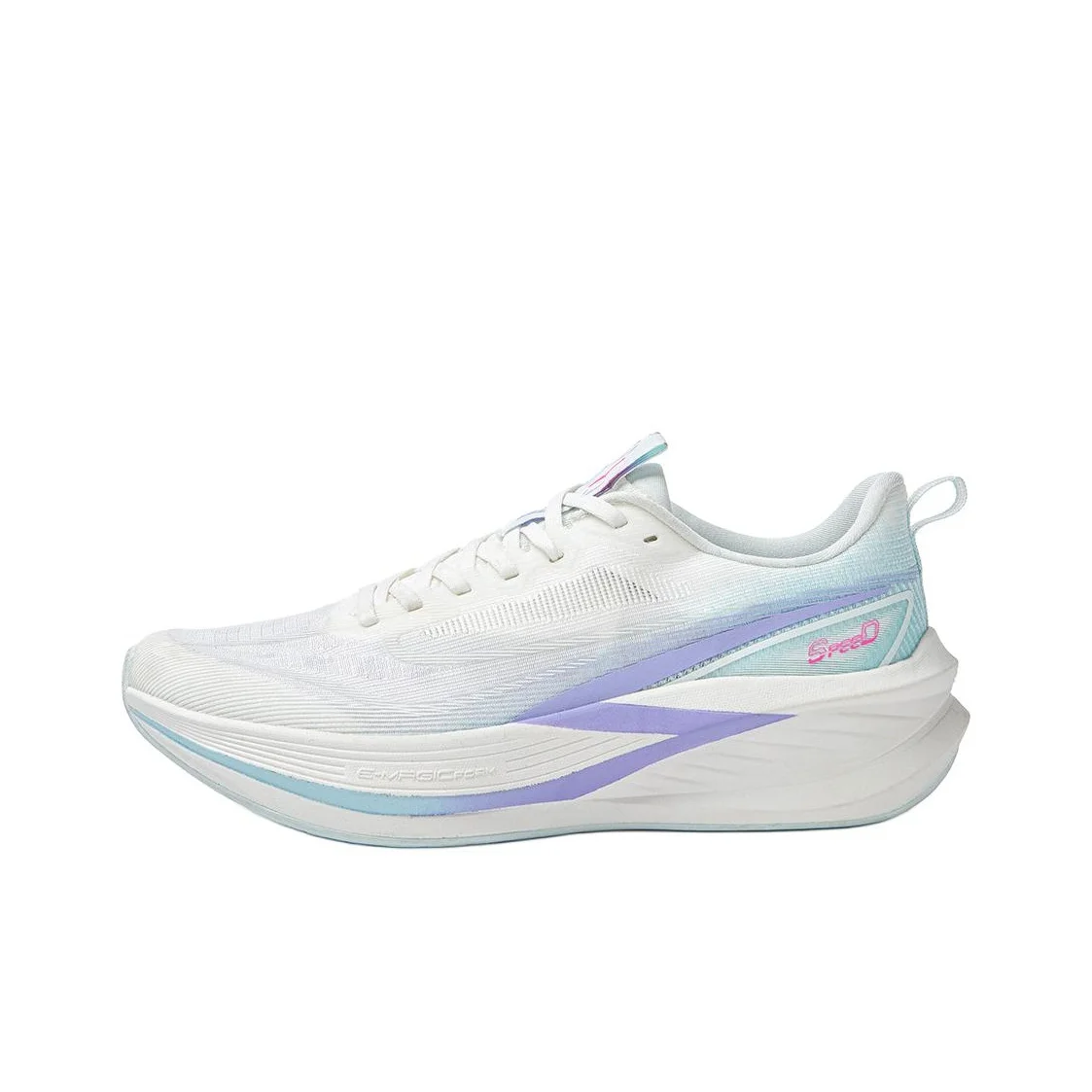 Erke Running Shoes Women's Low Top Microcrystal White/Tranquil Blue 12126303566-002