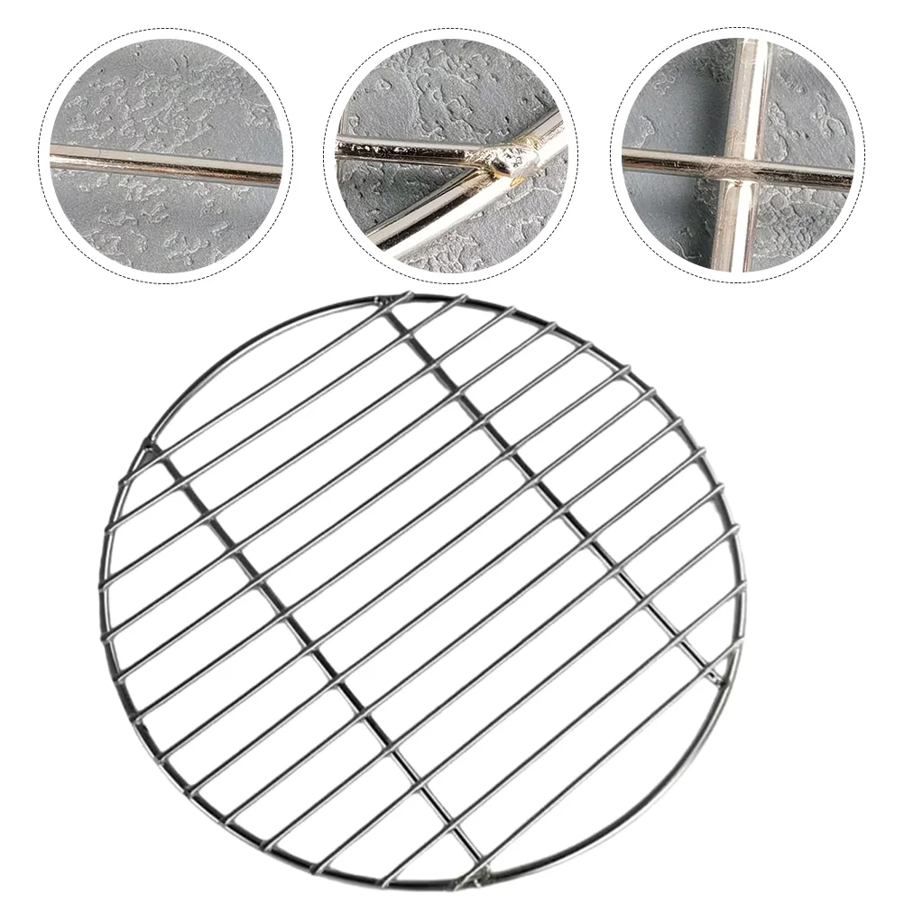 

Round Grill Net Stainless Steel Barbecue Mesh Camping Household Bbq Pad Grilling