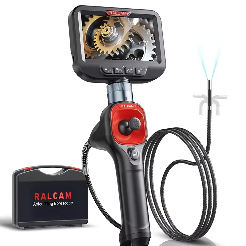 

Ralcam 360° Articulating Borescope 6.2mm 4 Ways IPS Automotive endoscope Inspection Camera Industrial endoscope with 6 LEDs
