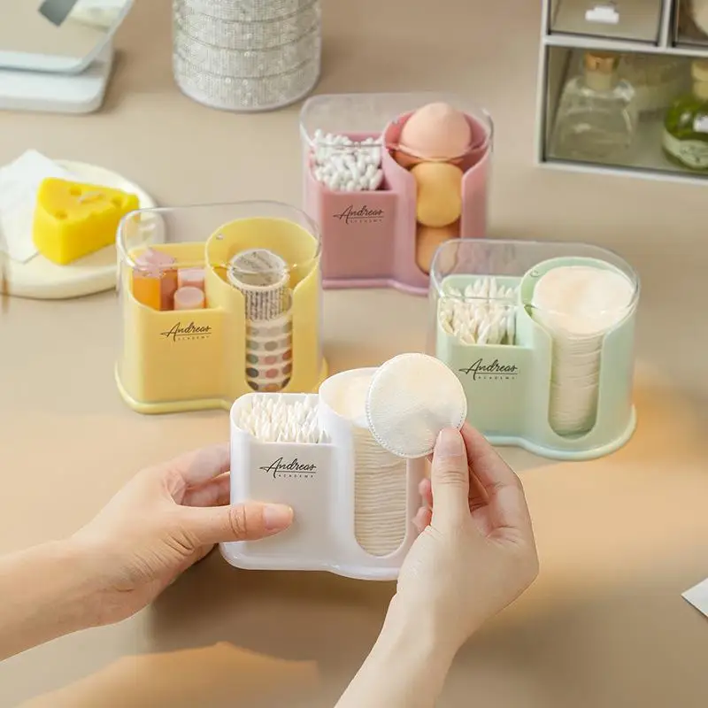 

Desktop Dustproof Cosmetic Cotton Swab Storage Box Dental Floss Storage Box Cotton Swab Box Storage Box Dispenser Storage Tank