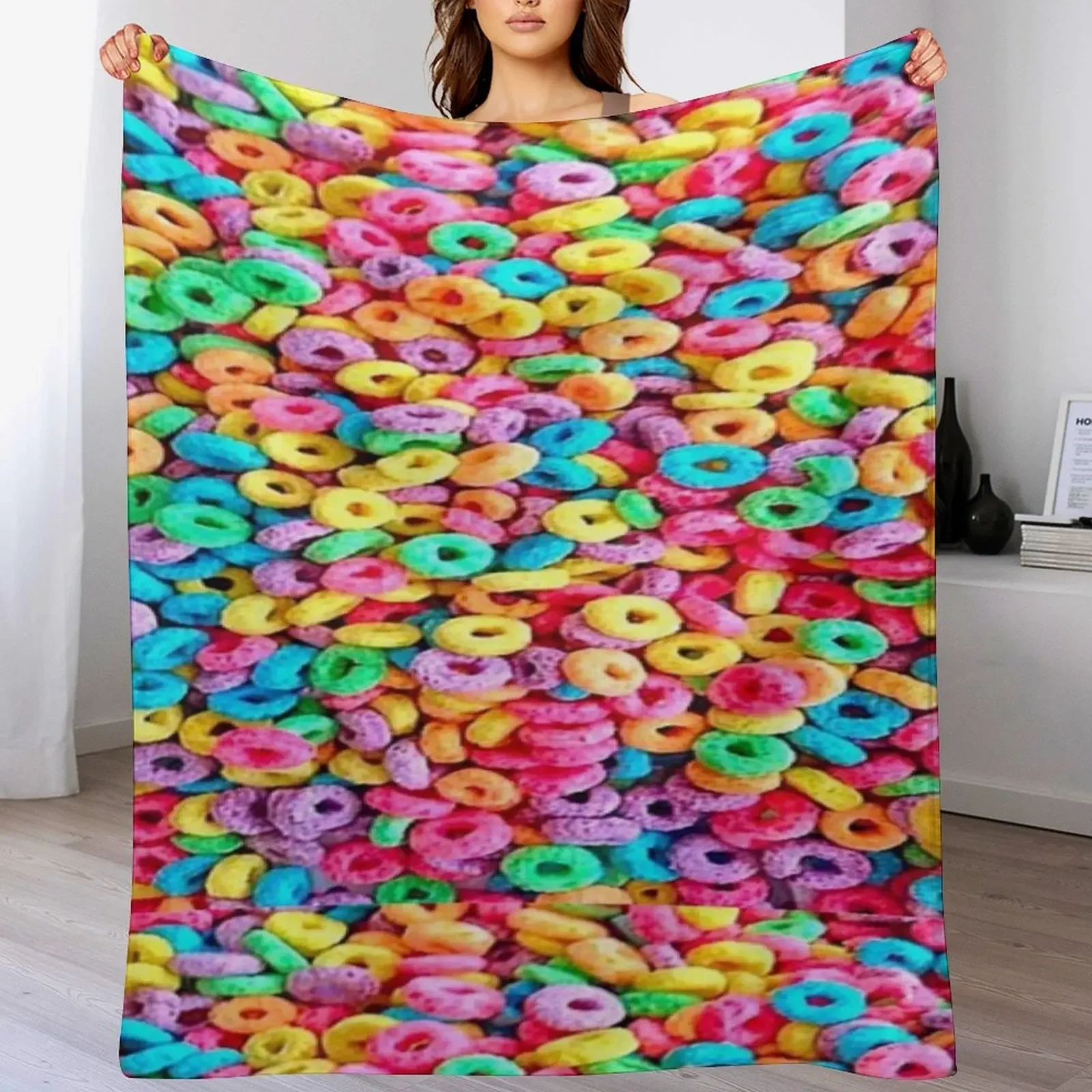 

FROOT LOOPS Throw Blanket Retros Winter beds Soft Big Luxury Thicken Blankets