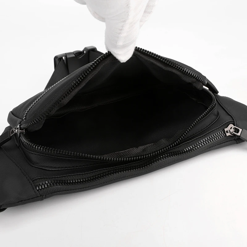 Bolsa masculina de cintura cruzada com vários compartimentos com alça ajustável e necessidades de viagem, adequada para deslocamento diário, ao ar livre e