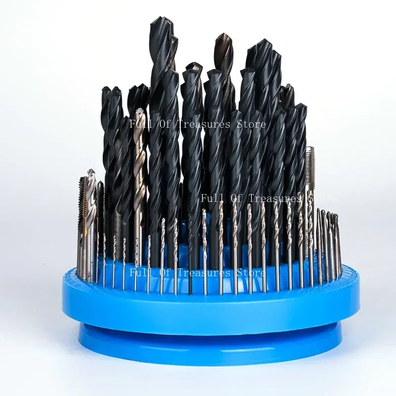 

100 Hole 1-13mm Drill Storage Box Nail Drill Bits Storage Case Drill Case Rotating Tray Bits Storage Bin Hardware Brackets