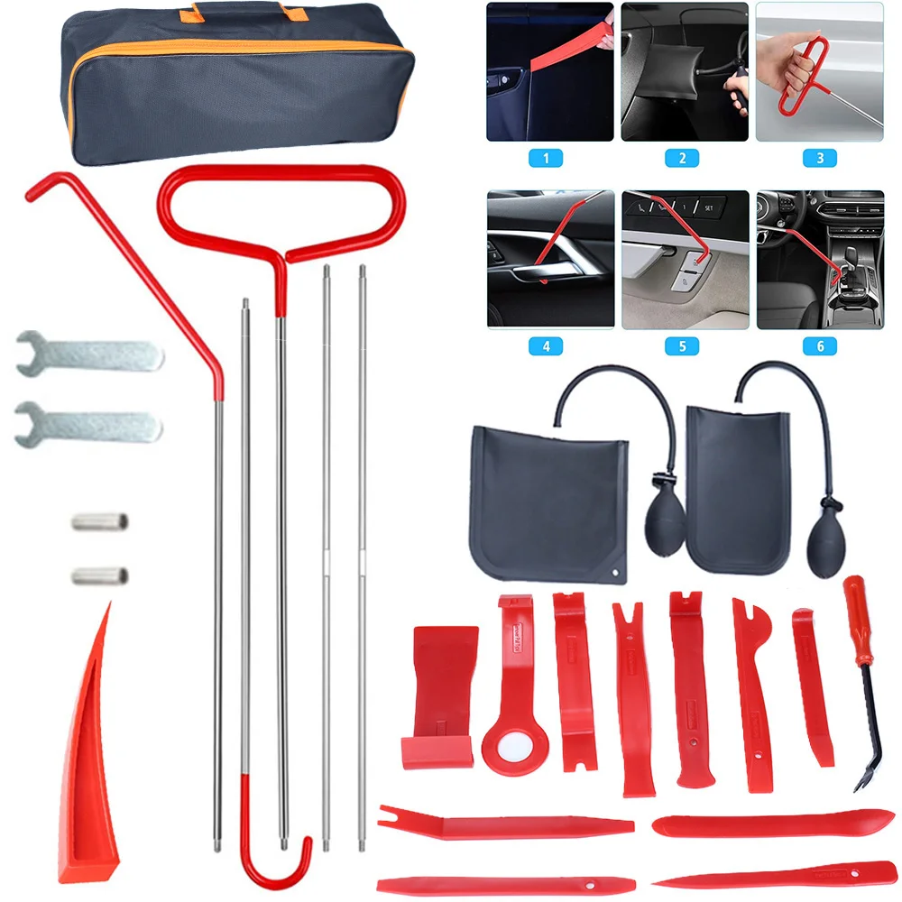 Kit de herramientas para coche, puerta de ventana, llave abierta de emergencia, bloqueo perdido, desbloqueo, bolsa de cuña de aire, bomba, Kit de desbloqueo abierto para coche y camión