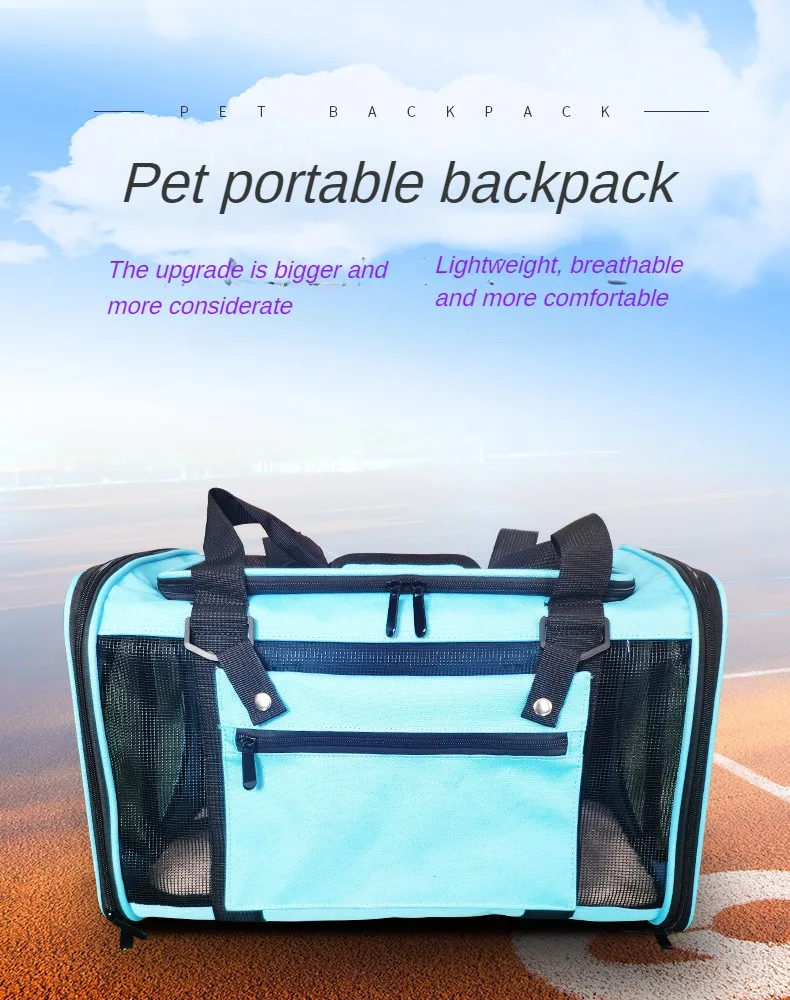 Foldable Pet Carrier Bag for Cats and Dogs - Messenger Bag for Traveling and Daily Use