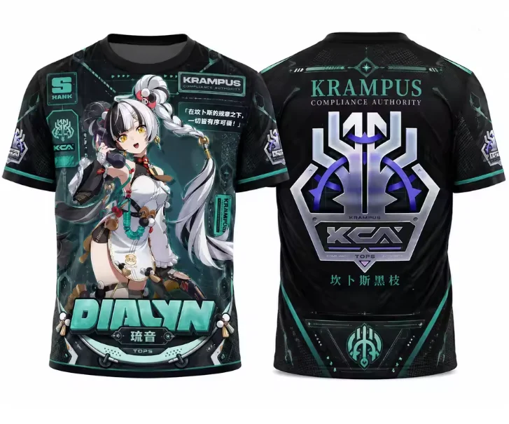Zenless Zone Zero Character Dialyn,Ye Shunguang,Ellen Joe,Remielle Dan,3D Printing Men's Short-sleeved T-Shirt Anime Clothes Y2k