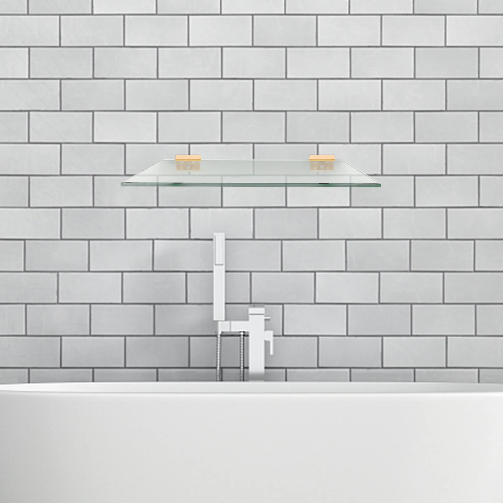 

10Pcs Durable Square Glass Shelf Brackets Black Aluminum Alloy Clamp Holders for Wall Mounted Frameless Glass Shower Shelf