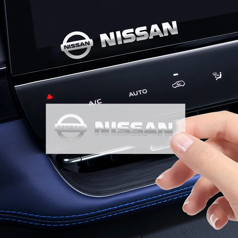 Pegatinas de Metal para limpiaparabrisas de coche, emblema para Nissan Nismo Qashqai Juke J10 J11 Micra XTrail Leaf Pulsar Teana, accesorios, 2/4 Uds.