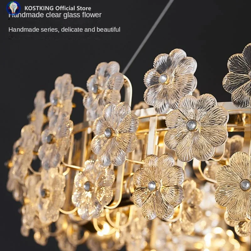 Modern Lucky Grass Ceiling Chandeliers crystal ring Living Dining Room LED Pendent Light Home Decor Hanging Lamp Luster Fixtures