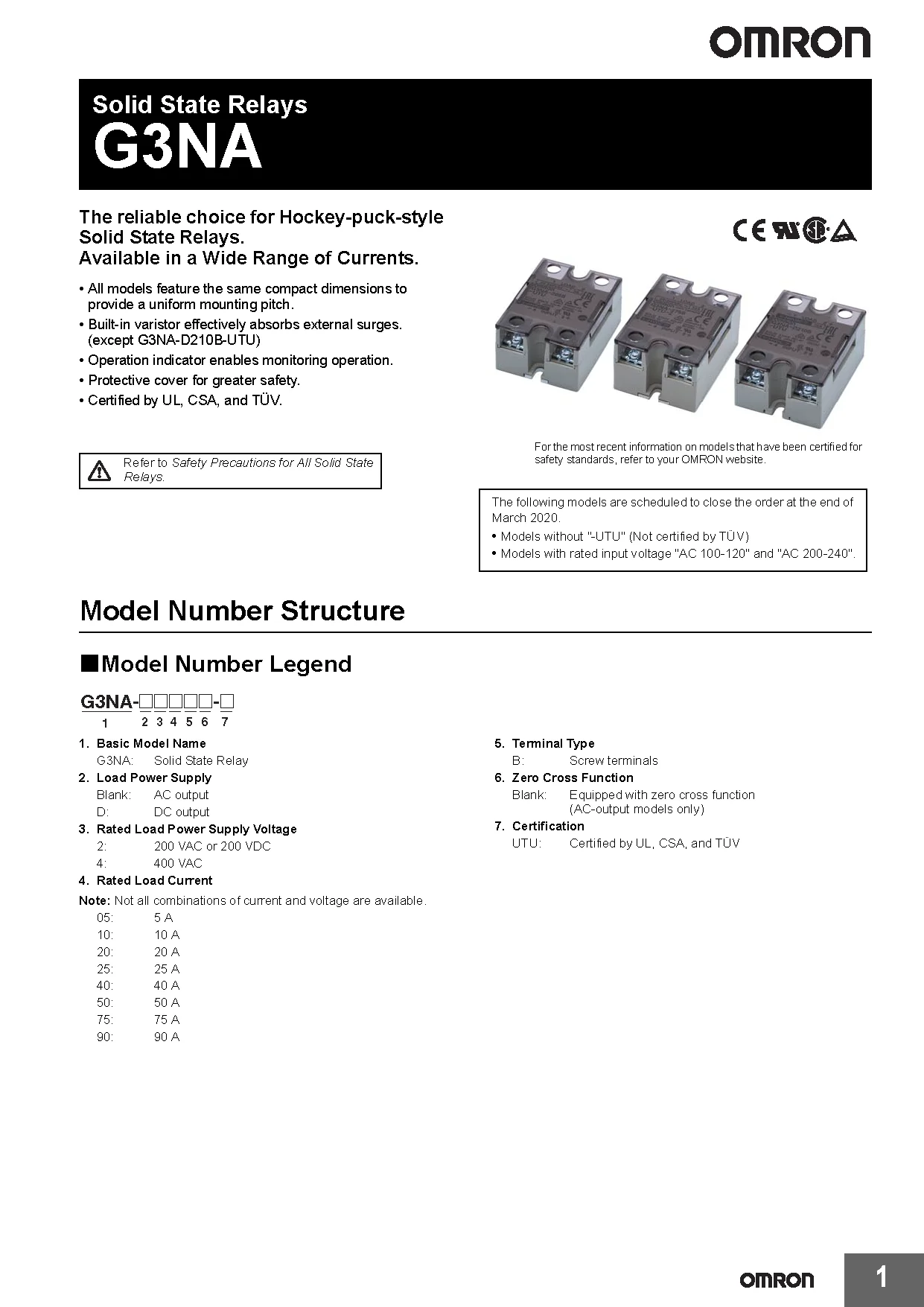 OMRON Solid-State-Relais G3NA Serie D210B 275B-UTU Kompatibel mit 210B 205B 220B 240B Neu Authentisch Original – Detail 1