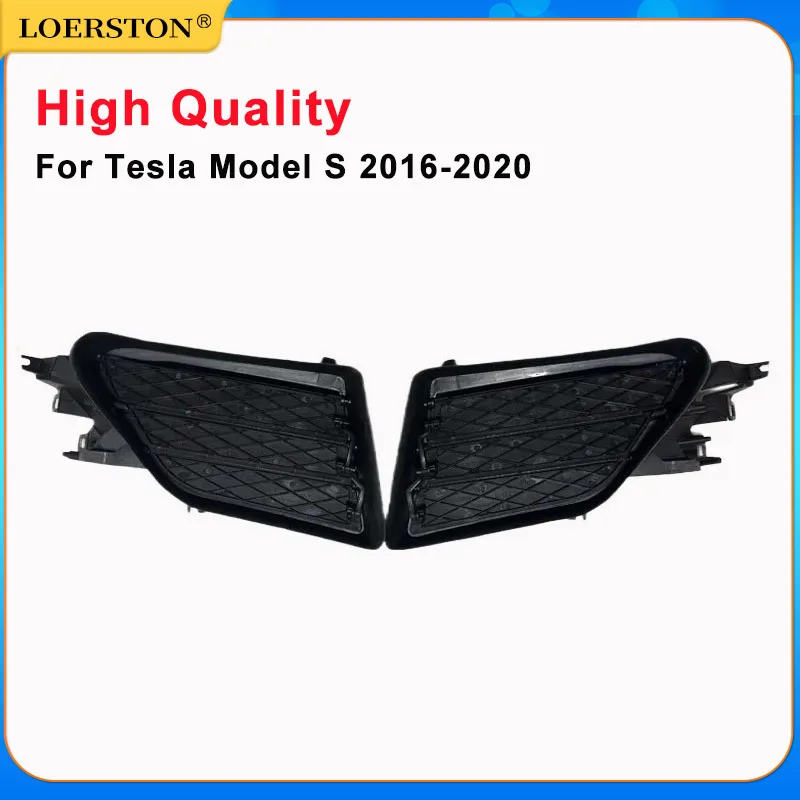 Für Tesla Model S 2016-2020 Auto-Stoßstange Aktiver Kühlergrill Nebelscheinwerfer-Gehäuse Rahmen 1057851-00-J 1058007-00-J Auto-Zubehör – Detail 1