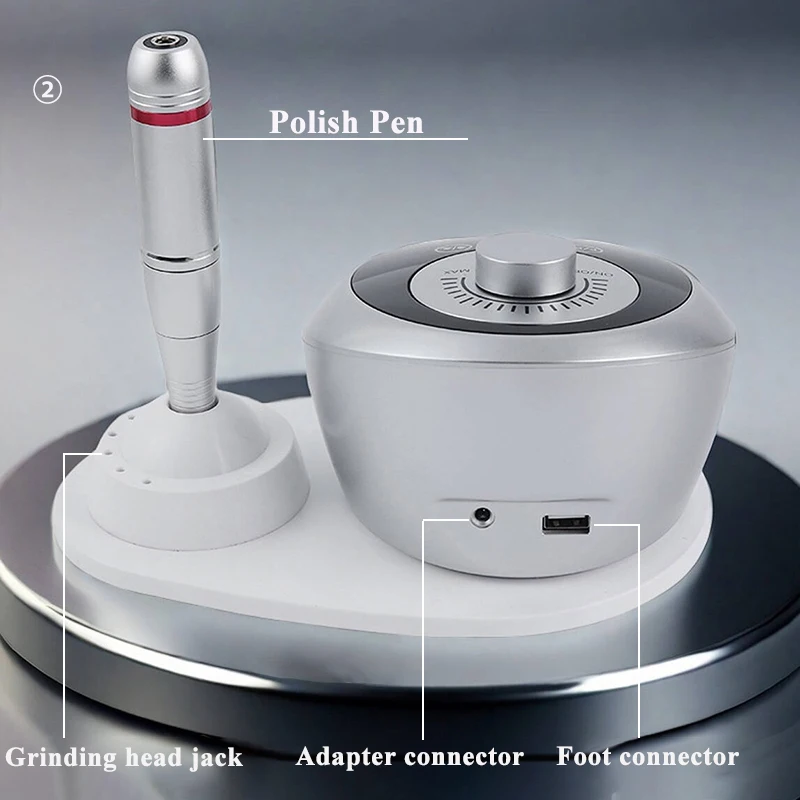 Perceuse à Ongles Électrique Professionnelle, Machine de Manucure à Faible Bruit, Ensemble de Ponceuse N64, Équipement de Polissage pour Salon de Manucure, 45000 tr/min, Nouveau