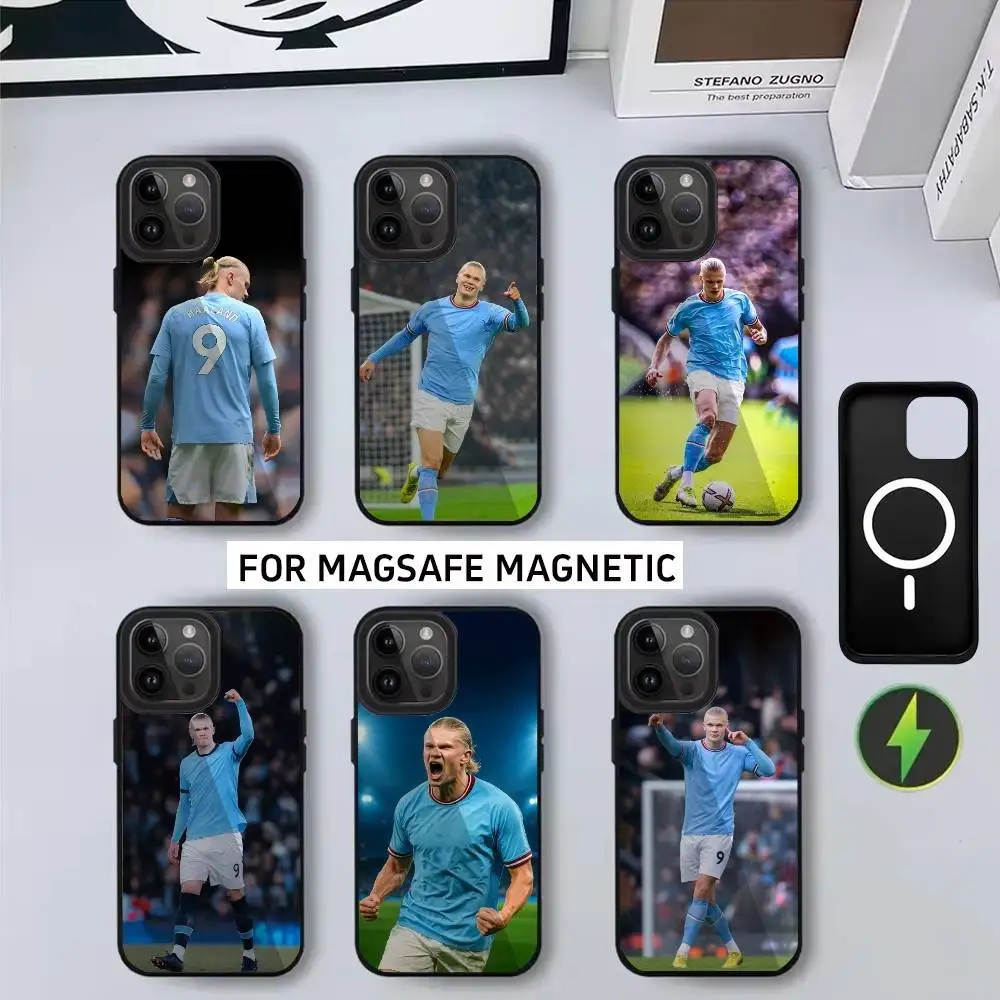

Footballstar E-Erling H-Haaland Phone Case For iPhone17,16,15,14,13,12,11 Plus,Pro Max Magnetic For Magsafe Wireless Charging