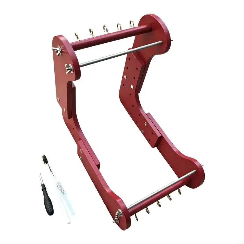 Tabletop Bead Loom Adjustable Wooden Frame for Jewelry Craft Projects, Bracelet Weaving and Bead Work, Loom Body E0BF