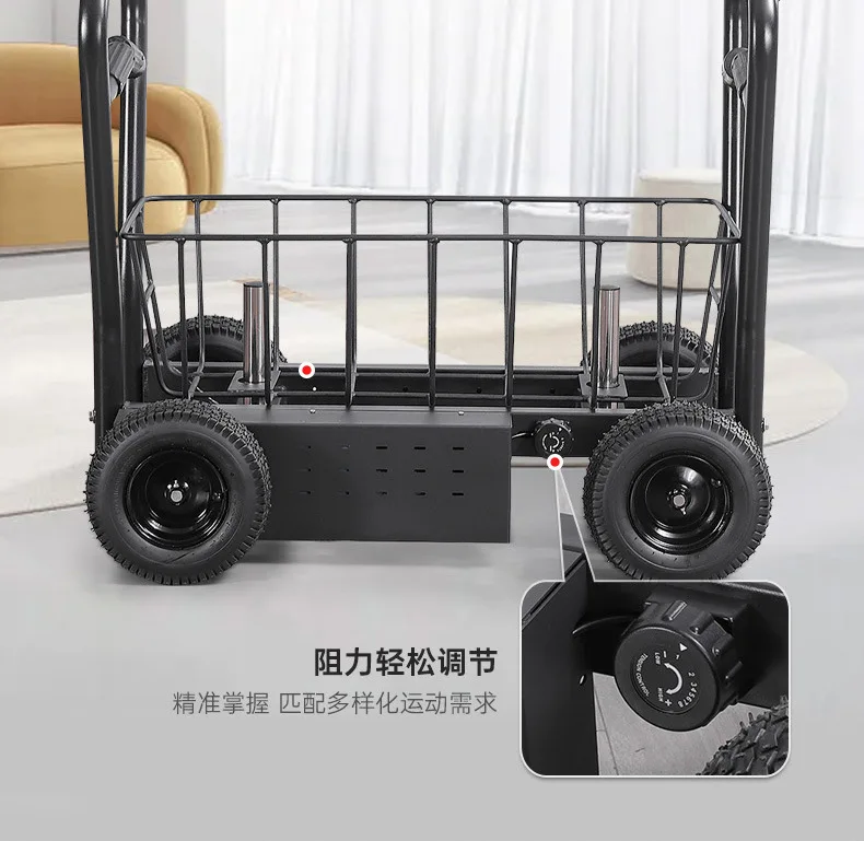 Gym Equipment Tank Sled Wheels Push Pull Plate Loaded Machine Variable Magnetic Tank Car Fitness Tank Power Trainer