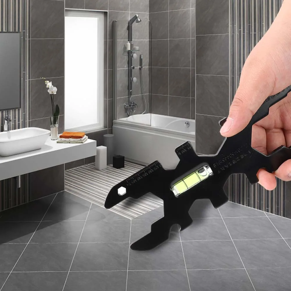 Open-Ended Design Bathroom Wrench Tool High-density Carbon Steel Material Ratchet Mechanism Multi Function Wrench Black