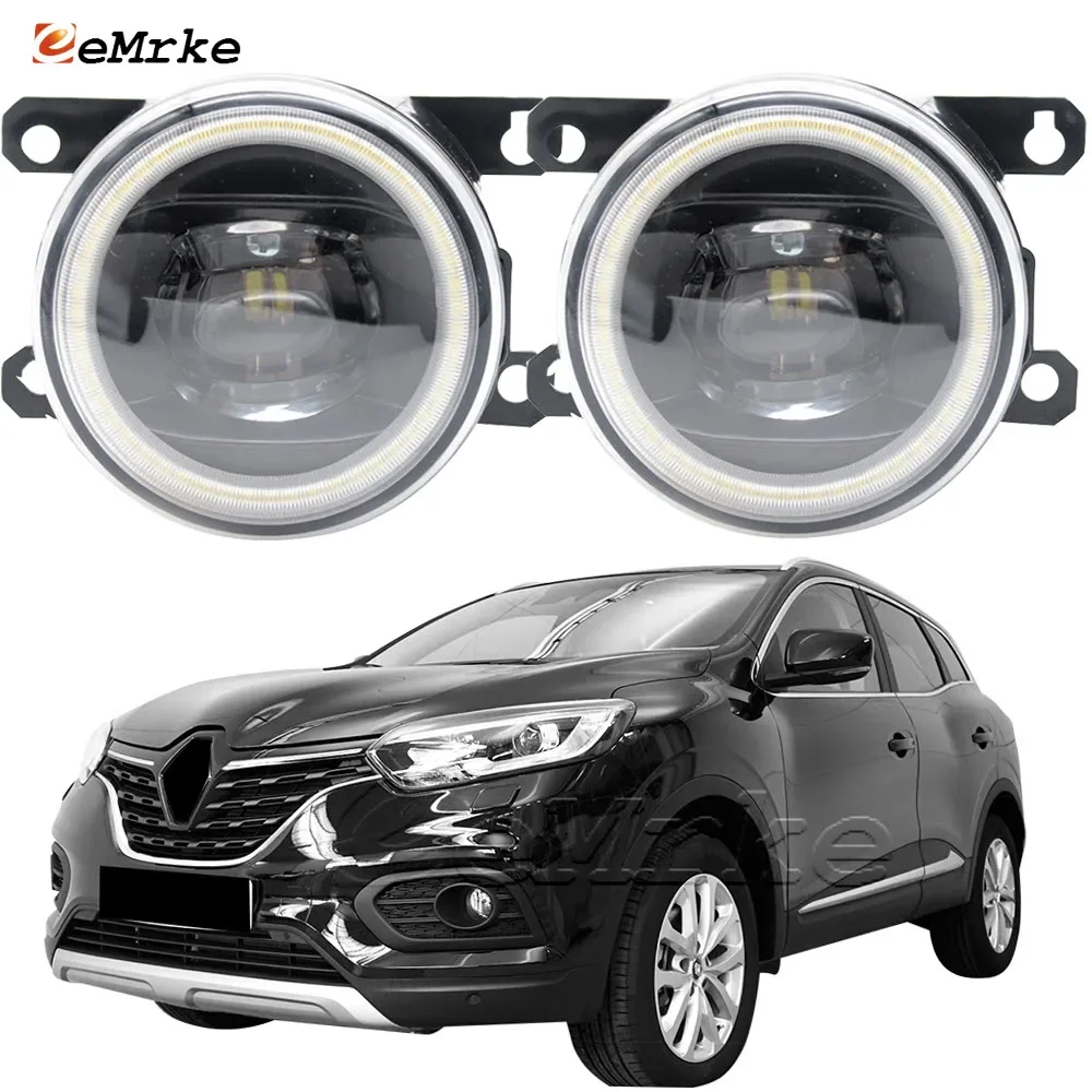 

2Pcs Car Anti Fog Lights Assembly Led Angel Eyes DRL PTF with Lens 15W 12V for Renault Kadjar Equilibre/Limited 2019 2020 2021