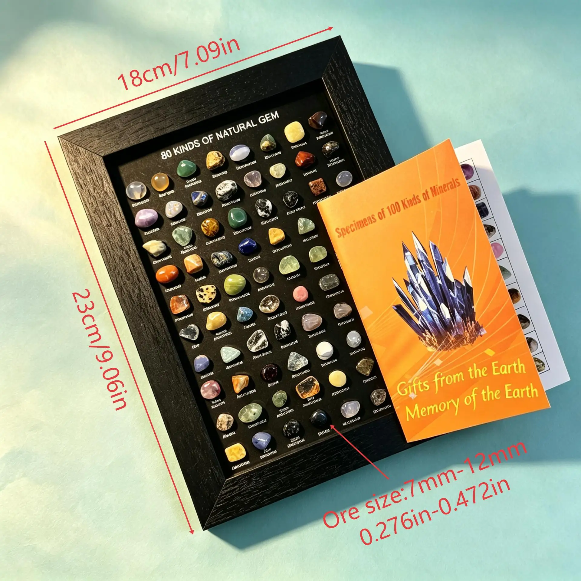 80 Kinds of Natural Minerals + 100 Page Album, Amethyst, Agate, Tiger's Eye, Labradorite, Obsidian, Home Decor & Holiday Gift