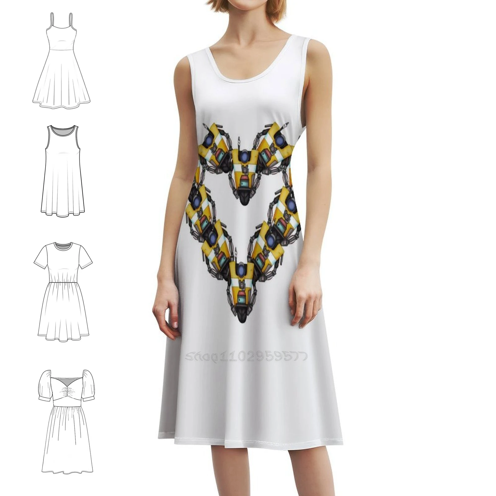 Claptrap Heart Sexy Vacation Dress For Women Beach Party Birthday Mini Dress 2 3 Claptrap Cl4P Tp Claptrap Women's Clothing