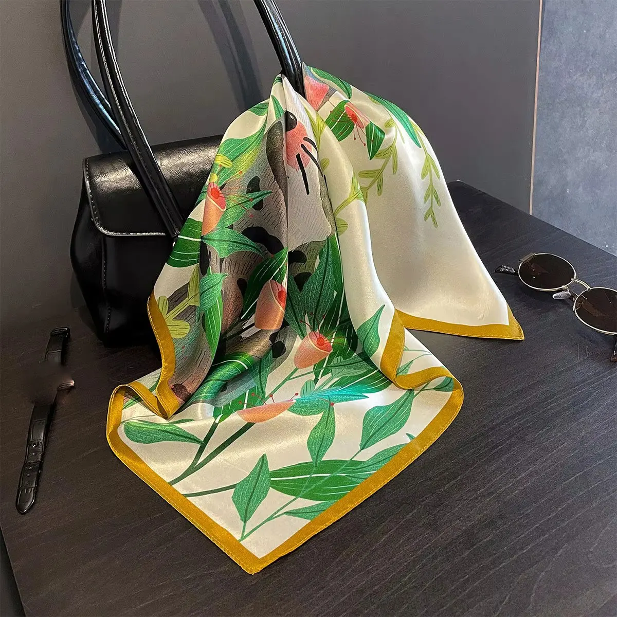 

Бренд 2025 года, 100% шелковый шарф, женский платок на шею, квадратный хиджаб, шарфы, бандана, новый платок, роскошная повязка на голову высокого качества, шали