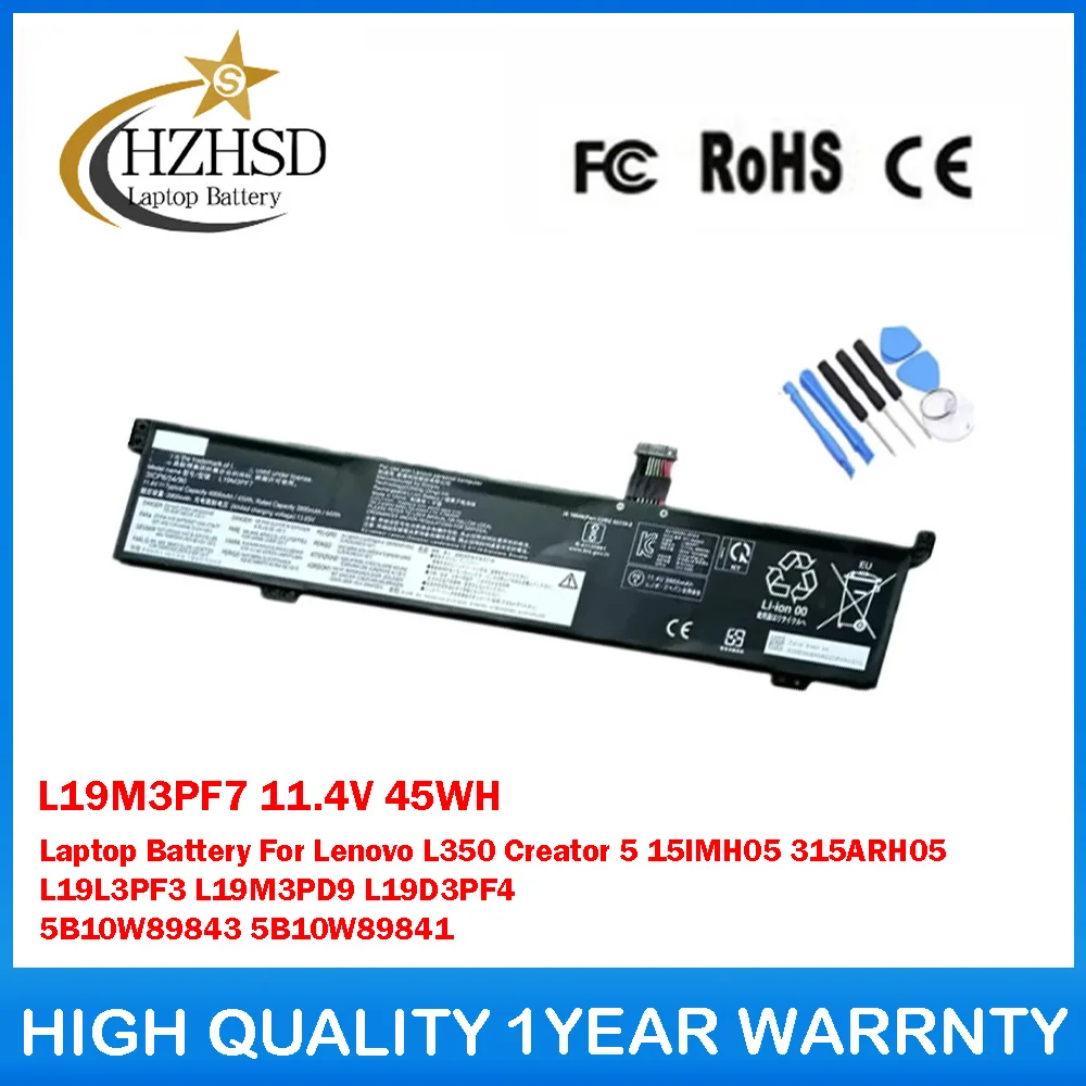 

L19M3PF7 11.4V 45WH Original Laptop Battery For Lenovo L350 Creator 5 15IMH05 315ARH05 L19L3PF3 L19M3PD9 L19D3PF4 5B10W89843