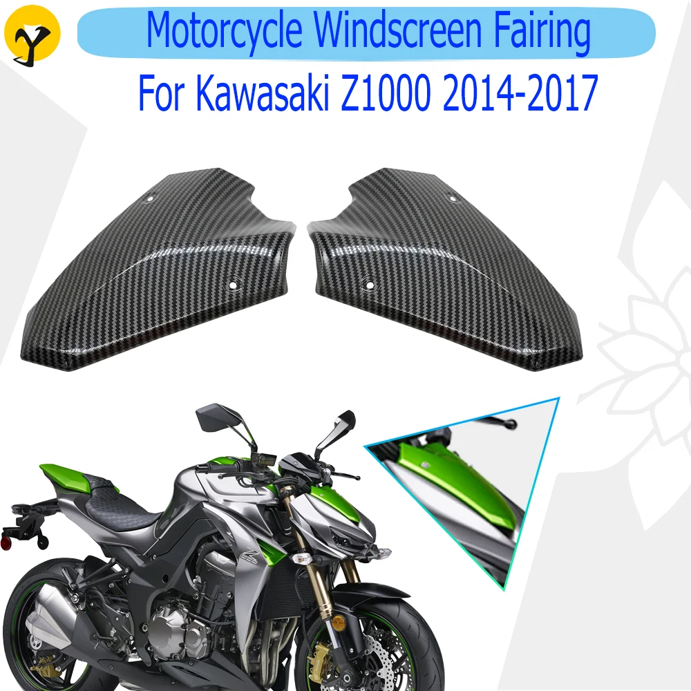 Motorcycle Windshield Fairing For Kawasaki Z1000 2014 2015 2016 2017 Higher Quality ABS Plastic Motorcycle Front Face Parts