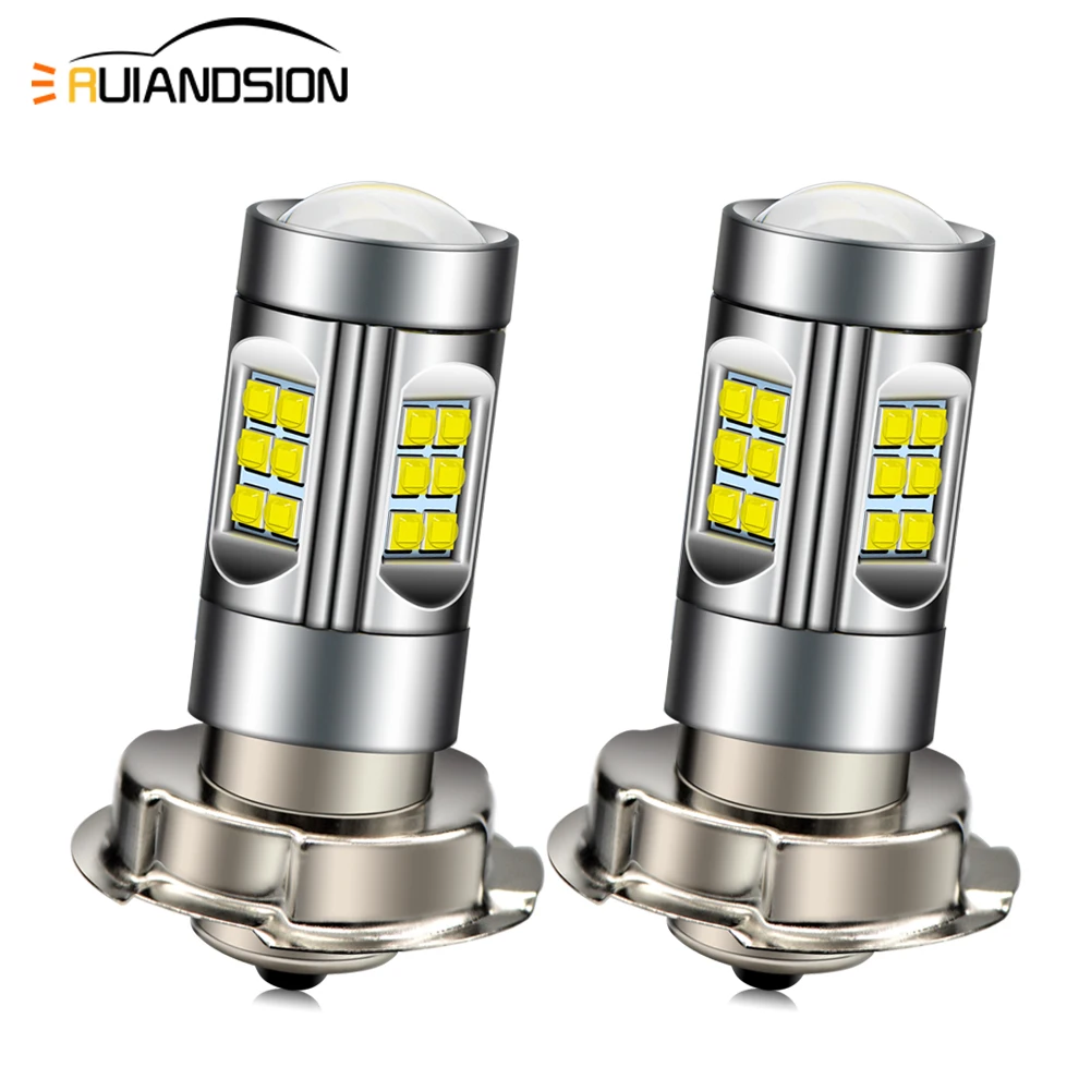 P26S Headlight LED Motorcycle Bulb XBD Chip 2400LM 6000K White 10-30V DC Plug&Play for  Honda Moped Scooter ATV 2Pcs