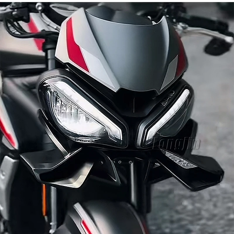 Für Street Triple 765 R/RS 765R Flügel Aerodynamik Verkleidung Winglets Triple 765 Neuwotorrad Frontspoiler Unterer Spoiler Frontlippe