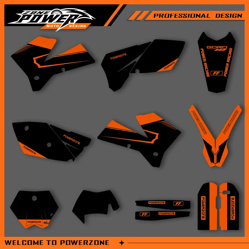 

Набор наклеек на графику для мотокросса POWERZONE для KTM 2005 2006 SXF 2006 2007 XCF 2006 2007 EXC по индивидуальному заказу 05