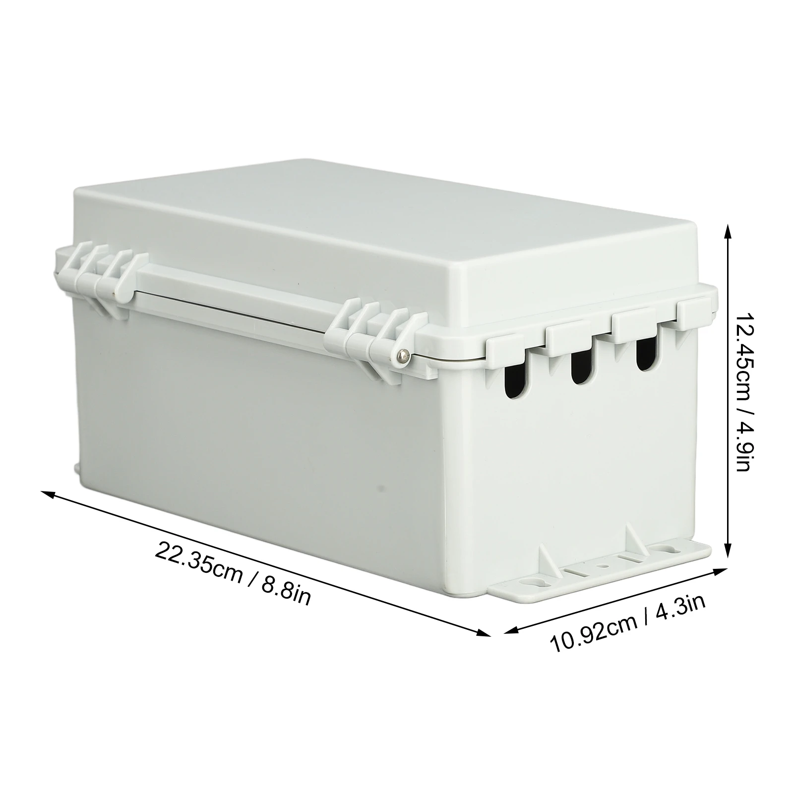 Dustproof Electrical Box Electrical Box Junction Box ABS Plastic IP66 Waterproof 3 Outlet Holes Electrical Box for Power Project