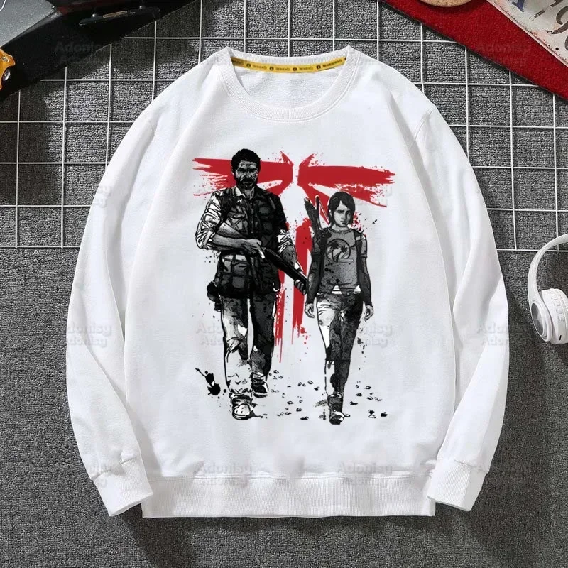 

I Love Ellie Williams Men Hoodie Autumn Hip Hop Streetwear Men Pullover Sweatshirts Mens White Color Hoodie Male