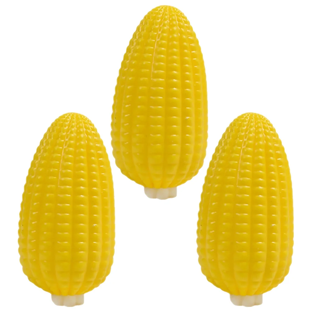 Balles anti-Stress à presser en forme de maïs, 3 pièces, soulagement de la décompression, jouet sensoriel pour enfants et adultes, balles anti-Stress en maïs