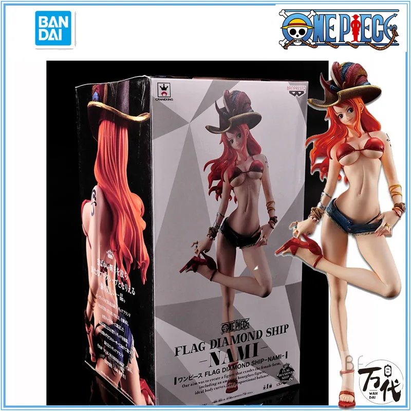 

Original BANDAIbox DXF Female Nami Anime Figure Toys One Piece Banpresto PVC Model Collection Birthday Gift