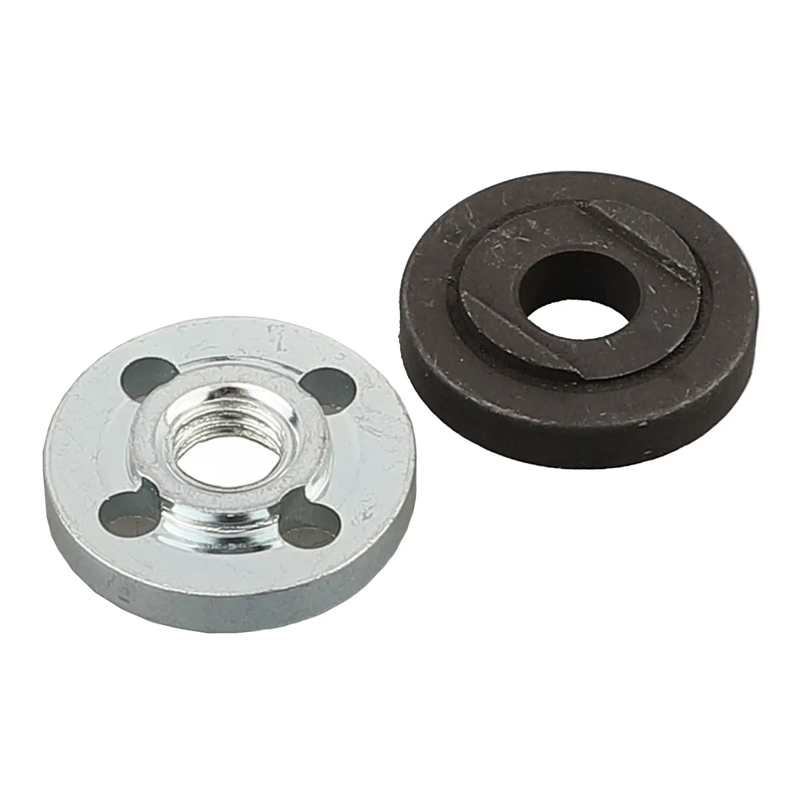 2pcs M10 Thread Upper/Lower Plate Angle Grinder Metal Pressure Plate Inner Outer Flange Nut For 100 Type Angle Grinder Polisher