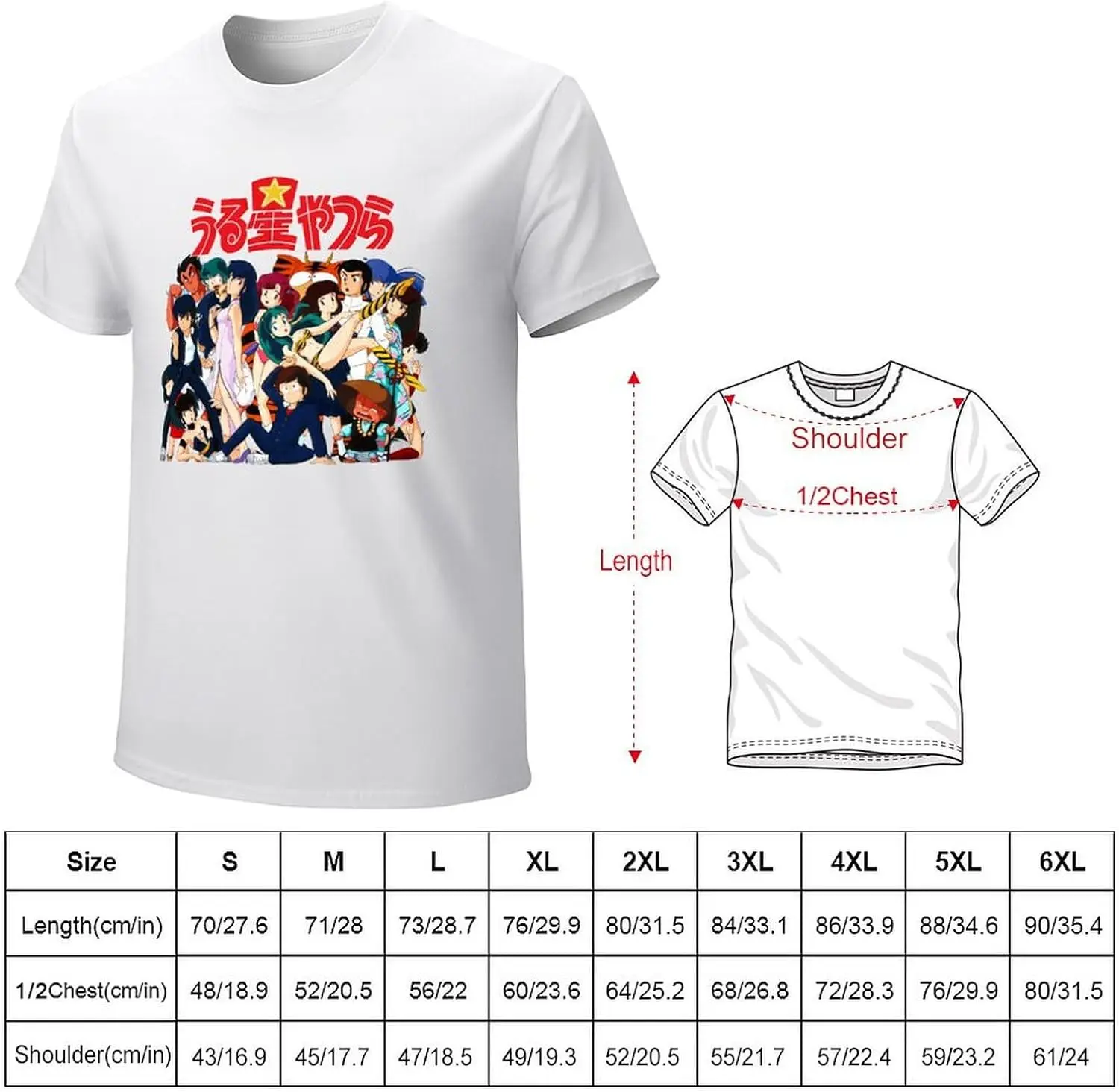 Anime T-Shirt for Men Women Casual Comfortable Manga Crewneck Fashion Tees