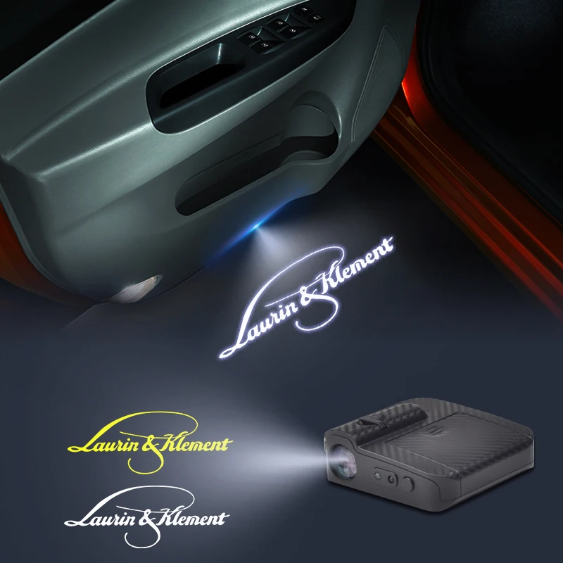 Projecteur LED sans fil avec Logo L & K pour porte de voiture, éclairage de bienvenue pour Skoda Octavia VRS kodiaqsuperbe Laurin & klent décor