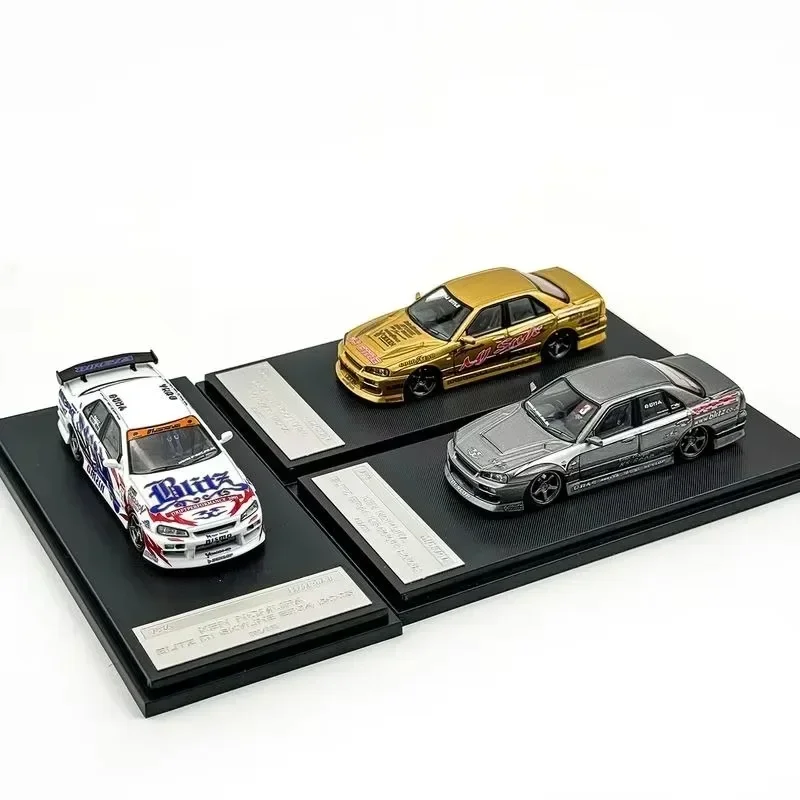 Mortal 1:64 Ken Nomura Nissan BLITZE D1 SKYLINE ER34 2005 ALLOY Premium Diecast Collection Toy True Scale Miniatures Kids' Gift