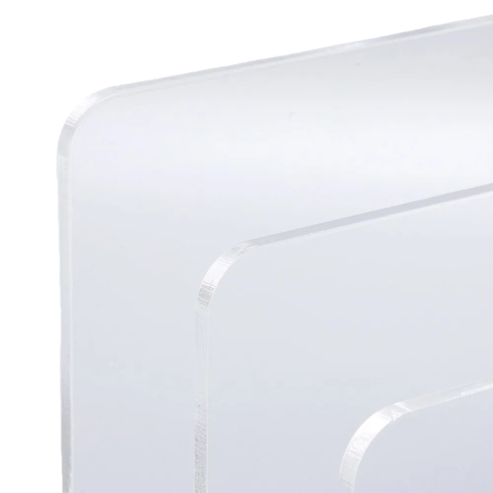 Modern Transparent Mail Sorter Acrylic 17.5x7.5x9.5cm Desktop Letter Holder Envelope Folder Rack Office Use
