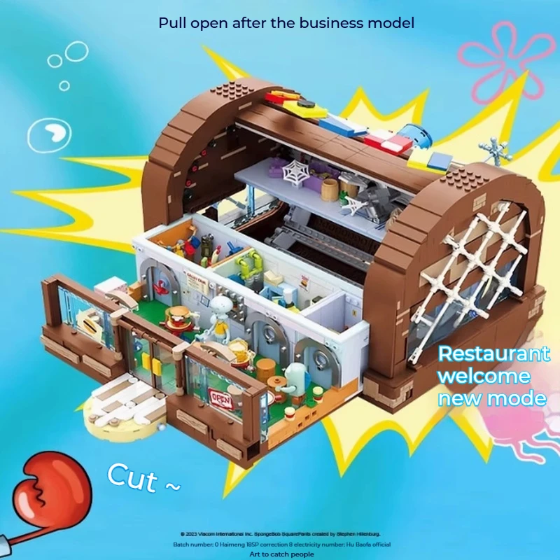 100% حقيقية Area-X سبونجبوب كرستي كراب مطعم اللبنات صندوق أعمى تحصيل أطقم منمذجة طفل المشجعين الرجال هدية عيد ميلاد