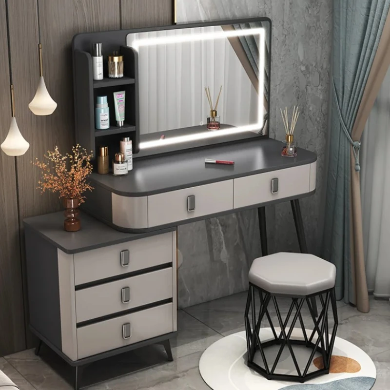 

Makeup Stool Wooden Dresser Set Drawer Nordic Modern Luxury Vanity Dressers Mirrors Storage Comoda Pra Quarto Furniture Home