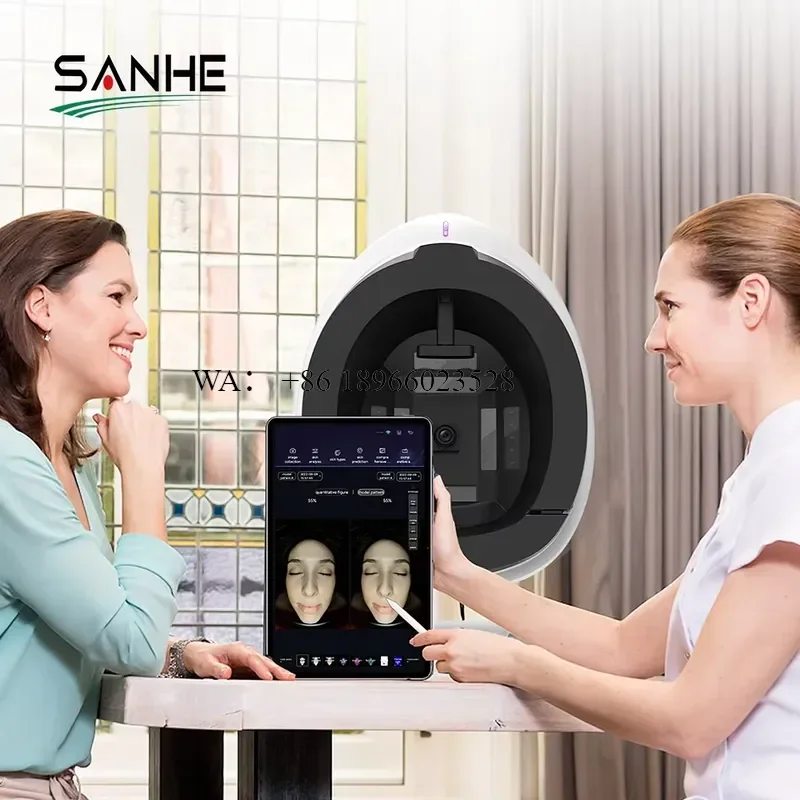 WMWMNU Professional 3D Portable Facial Analyzer with 5 inch Touch Screen Wrinkle Analysis for EU JP US Za Plugs Home Spa