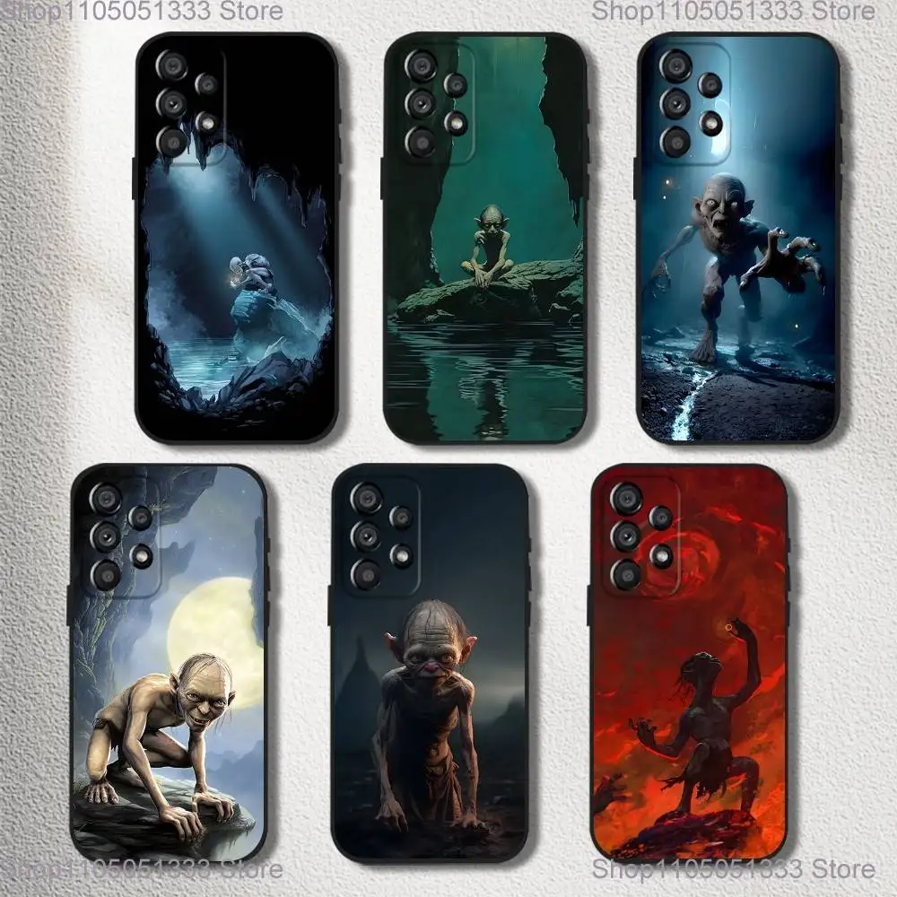 

The R-Rings Gollum-S Of L-Lord Phone Case For Samsung Galaxy A20,A21s,A22,A31,A32,A52,A53,A72,73,A80 Soft Black Cover