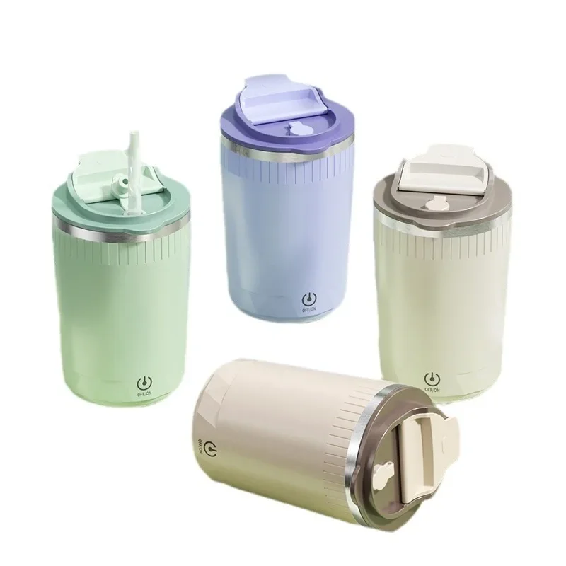 

Electric mixing cup goes out, household portable straw cup, open lid and drink straw cup directly