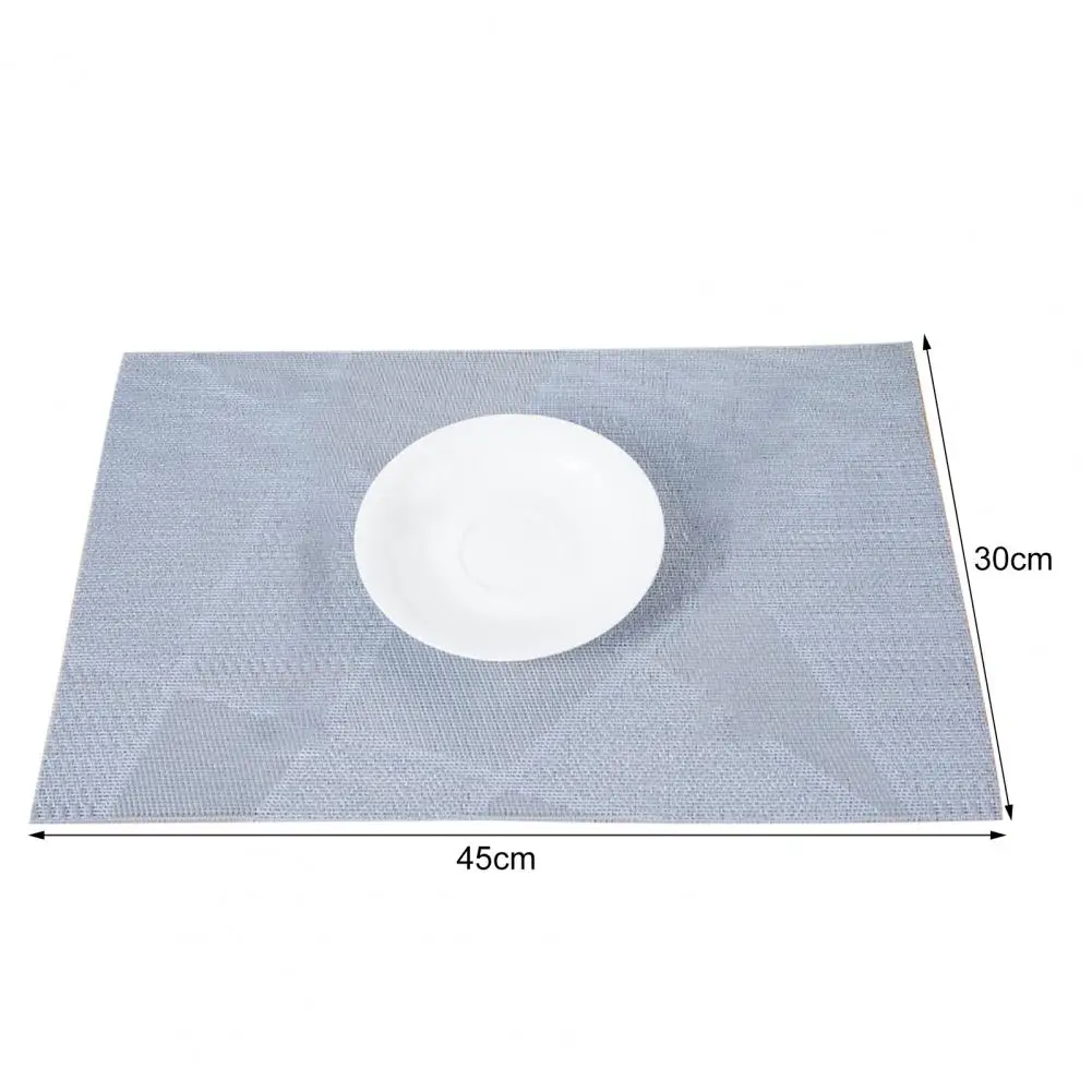 Table Mat Anti-skid Bowl Pad Coaster Absorbent Geometric Pattern Insulation Pad for Dining Table Decoration Rectangle Placemats