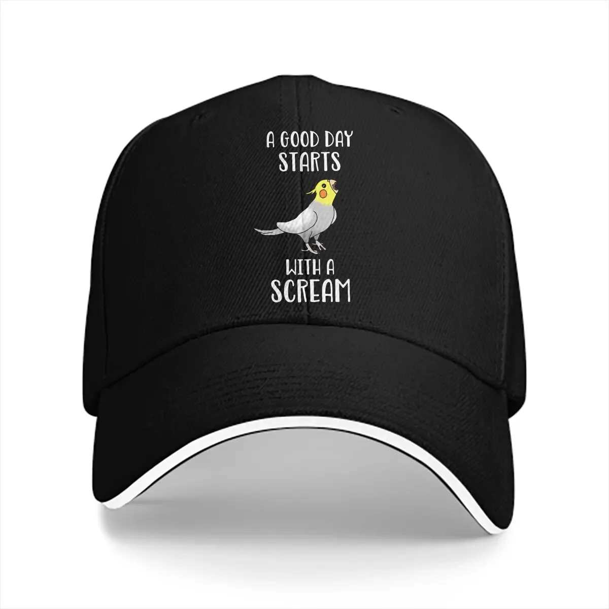 Summer Cap Sun Visor A Good Day Start With a Scream Hip Hop Caps Parrot Birds Pet Cowboy Hat Peaked Hats