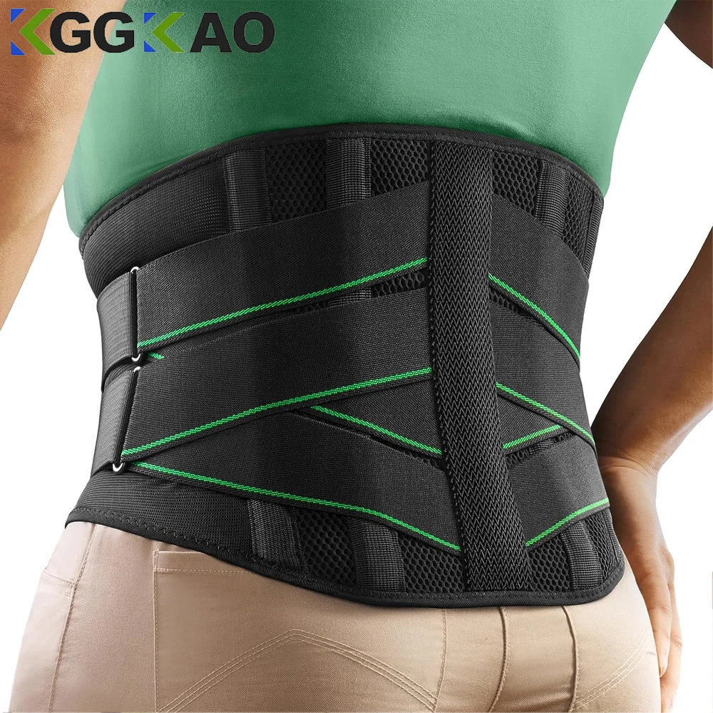 Sports Lower Back Brace with 5 Stays Anti-skid Orthopedic Lumbar Support Breathable Waist Support Belt for Gym Pain Relief