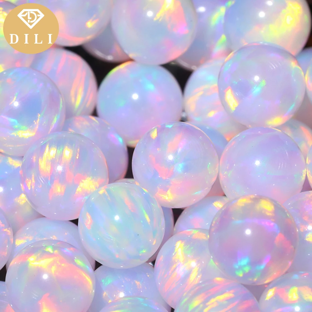 Promotion 20pcs/Lot 2mm-5mm Heat Resistant 900 Degree C. Ball Cut Synthetic Resin Free Galaxy Opal Bead Compatible With COE 33