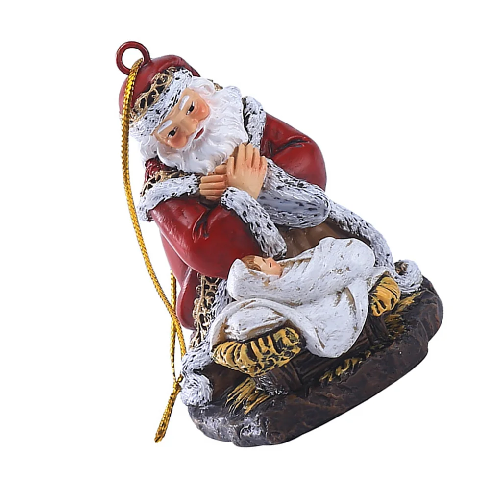 

Santa Pendant Home Xmas Decoration Christmas Hanging Baby Resin Festival Tree Style Adornment